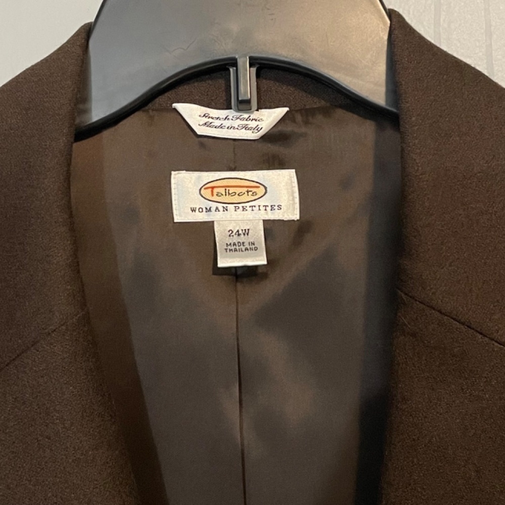 Talbots Women's Dark Brown Blazer - Picture 3 of 4